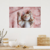 Niedliche Kleintiere | Tiny Orange Striped Kitten Poster (Küche)