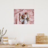 Niedliche Kleintiere | Tiny Orange Striped Kitten Poster (Küche)