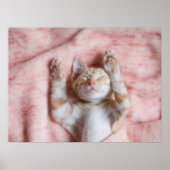Niedliche Kleintiere | Tiny Orange Striped Kitten Poster (Vorne)