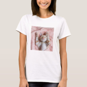Niedliche Kleintiere Tiny Orange Striped Kitten T-Shirt