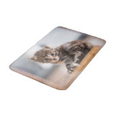 Niedliche Kleintiere | Tiny Tabby Kitten Badematte (Schrägansicht)