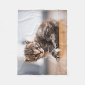 Niedliche Kleintiere | Tiny Tabby Kitten Fleecedecke (Vorderseite)