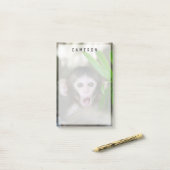 Niedliche Kleintiere | Überraschender Schneeaffe Post-it Klebezettel (Auf Schreibtisch)