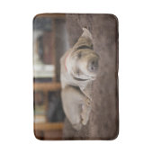 Niedliche Kleintiere | Weimaraner Welpenschlafen Badematte (Vorderseite Vertikal)