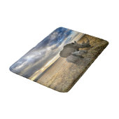 Niedliche Kleintiere | Weißer Rhino und Kalb Badematte (Schrägansicht)