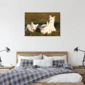 Niedliche Kleintiere | West Highland White Terrier Leinwanddruck (Insitu (Schlafzimmer))