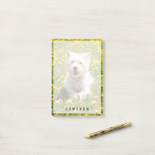 Niedliche Kleintiere | Westie Hund in Lüstern Post-it Klebezettel (Auf Schreibtisch)