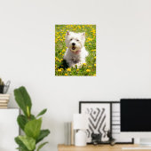 Niedliche Kleintiere | Westie Hund in Lüstern Poster (Heimbüro)