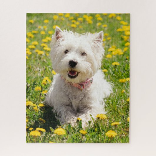 Niedliche Kleintiere | Westie Hund in Lüstern Puzzle (Vertikal)