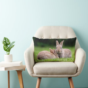 Niedliche Kleintiere   Wilde Bunny Rabbits Lendenkissen