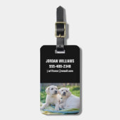 Niedliche Kleintiere | Yellow Labrador Retrievers Gepäckanhänger (Vorderseite vertikal)