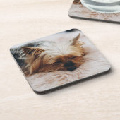 Niedliche Kleintiere | Yorkshire Terrier Getränkeuntersetzer (Linke Seite)