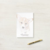 Niedliche Kleintiere | Young Corgi Puppy Post-it Klebezettel (Auf Schreibtisch)
