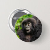 Niedliche Kleintiere | Young Mountain Gorilla Button (Vorne & Hinten)