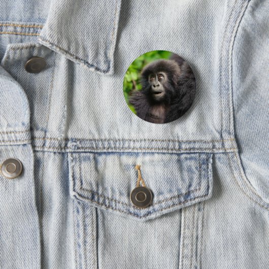 Niedliche Kleintiere | Young Mountain Gorilla Button (Beispiel)