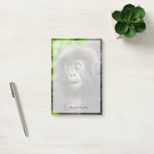 Niedliche Kleintiere Young Mountain Gorilla Post-it Klebezettel