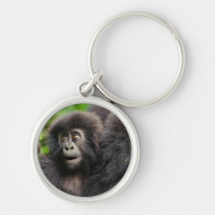 Niedliche Kleintiere Young Mountain Gorilla Schlüsselanhänger