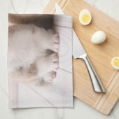 Niedliche Kleintiere | Zwei Baby Corgis sitzen Geschirrtuch (Viertel Falte)