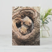 Niedliche Kleintiere | Zwei junge Eichhörnchen Dankeskarte (Stehend Vorderseite)