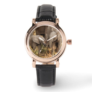 Niedliche Kleintiere Zwei junge Elefanten Armbanduhr