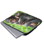 Niedliche Kleintiere | Zwei junge Schimpansen Laptopschutzhülle (Vorne Knopf)