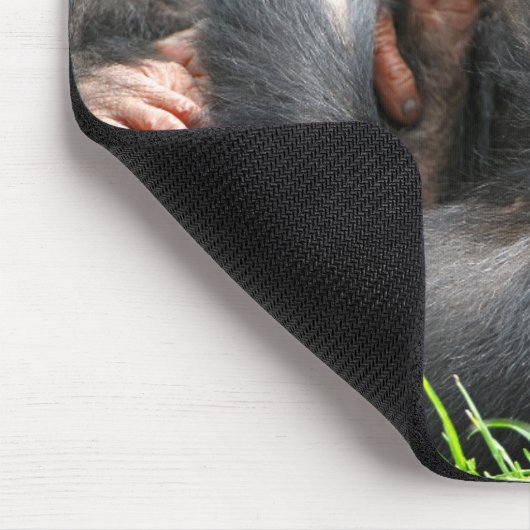 Niedliche Kleintiere | Zwei junge Schimpansen Mousepad (Ecke)