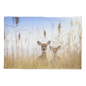 Niedliche Kleintiere | Zwei junge Weiße Schwänzer Kissenbezug (Rückseite)