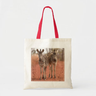 Niedliche Kleintiere Zwei junge Zebras Tragetasche