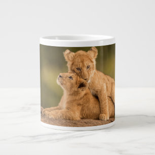Niedliche Kleintiere   Zwei Lion Cubs Jumbo-Tasse