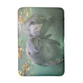Niedliche Kleintiere | Zwei Manatees Badematte (Vorderseite Vertikal)