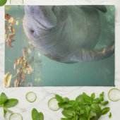 Niedliche Kleintiere | Zwei Manatees Geschirrtuch (Gefaltet)