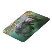 Niedliche Kleintiere | Zwei Manatees Magnet (Linke Seite)