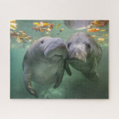 Niedliche Kleintiere | Zwei Manatees Puzzle (Horizontal)