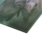 Niedliche Kleintiere | Zwei Manatees Schneidebrett (Ecke)