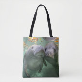 Niedliche Kleintiere | Zwei Manatees Tasche (Vorderseite)