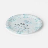 Niedliche Kleinwal-Babydusche Papierplatte Pappteller (Schrägansicht)