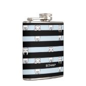 Niedliche Kletterkatzen auf gestreift Personalisie Flachmann (Rechts)