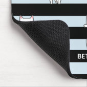 Niedliche Kletterkatzen auf gestreift Personalisie Mousepad (Ecke)