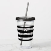 Niedliche Kletterkatzen auf schwarzen Streifen Per Acryltrinkbecher (Rückseite)