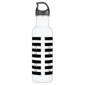 Niedliche Kletterkatzen auf schwarzen und weißen S Edelstahlflasche (Rückseite)