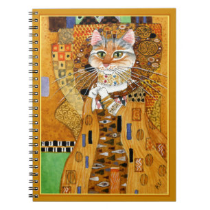 Niedliche Klimt "Woman in Gold"-Löffel-Notebook Notizblock