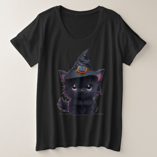 Niedliche Knorpelkatze Große Größe T-Shirt (Design vorne)