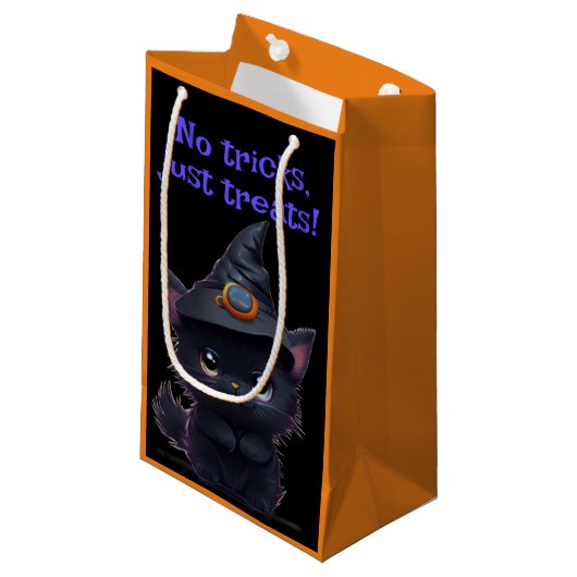 Niedliche Knorpelkatze Kleine Geschenktüte (Vorderseite Schrägansicht)