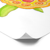 Niedliche Knorpelschildkröte Grüne Kinder Kinderzi Poster (Ecke)