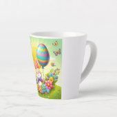 Niedliche, knuddelige und farbenfrohe Osterhase Milchtasse (Rechte Ecke)