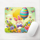 Niedliche, knuddelige und farbenfrohe Osterhase Mousepad (Mit Mouse)