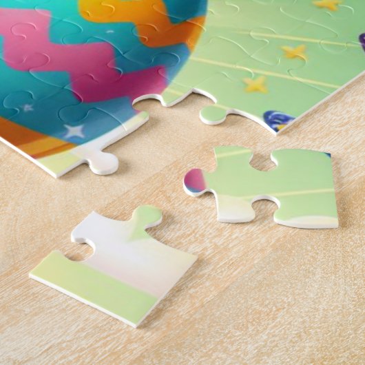 Niedliche, knuddelige und farbenfrohe Osterhase Puzzle (Seite)