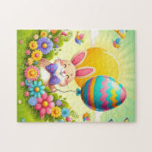 Niedliche, knuddelige und farbenfrohe Osterhase Puzzle (Horizontal)