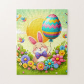 Niedliche, knuddelige und farbenfrohe Osterhase Puzzle (Vertikal)