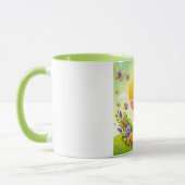 Niedliche, knuddelige und farbenfrohe Osterhase Tasse (Links)